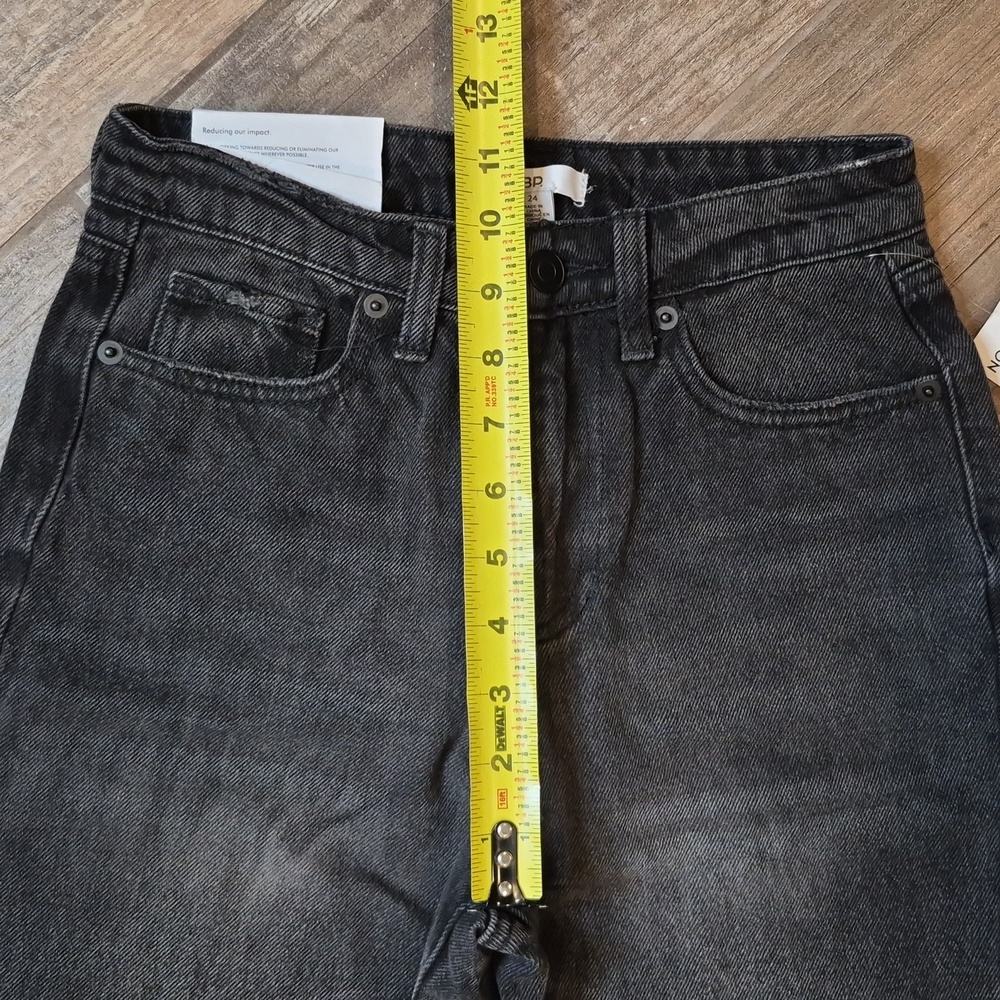 Nordstrom BP High Rise Distressed Black Jeans, Size 24 - Picture 3 of 9